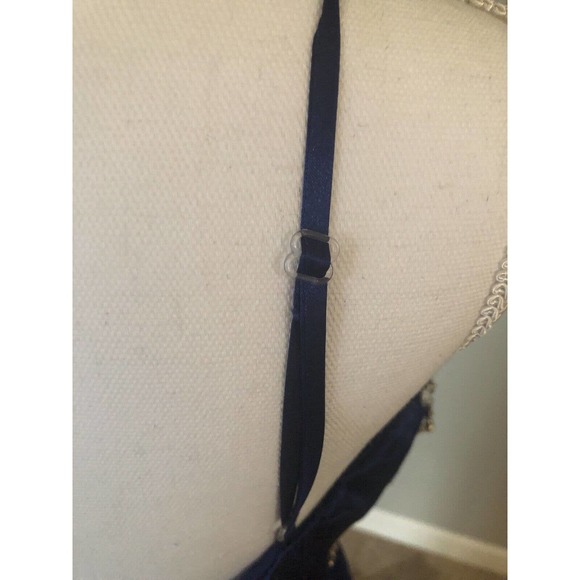 Cocktail Formal Sequin Full Length DRESS ROYAL BLUE SZ 3 $200 Read - Picture 10 of 13